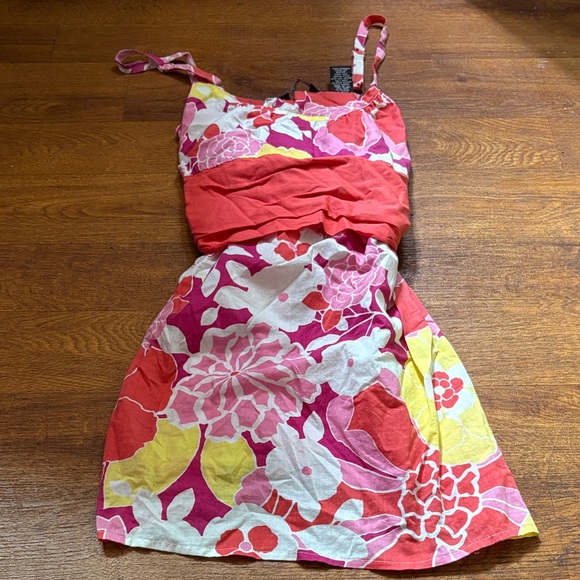 New York & Company Pink and Yellow Floral Dress - Picture 1 of 4